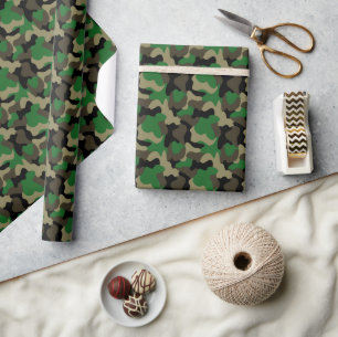 Papel De Regalo Patrón de Camuflaje Clásico de Bosque