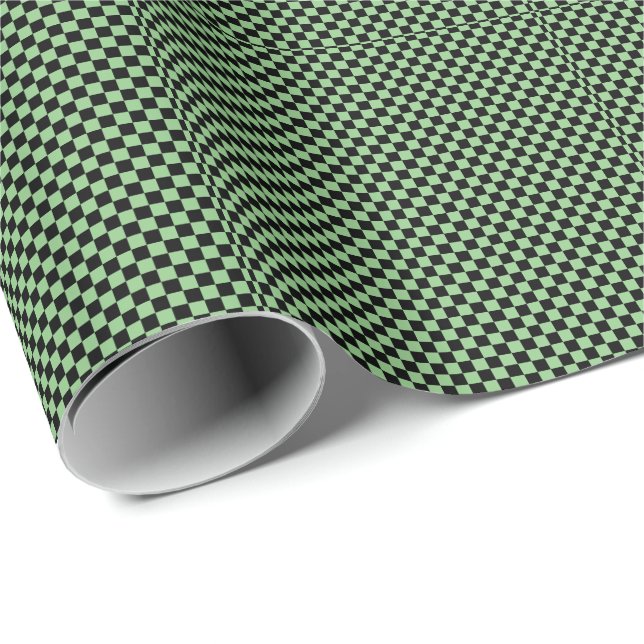 Papel De Regalo Patrón de camuflaje de tablero de ajedrez verde ne (Esquina del rollo)