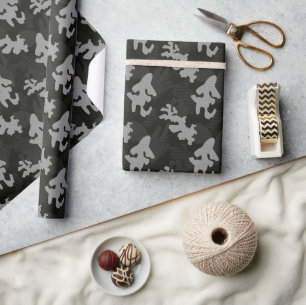 Papel De Regalo Patrón de camuflaje negro