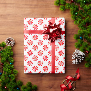 Papel De Regalo Patrón de candía de menta de menta de menta de fer