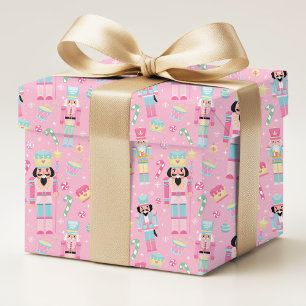 Papel De Regalo Patrón de caramelo de Navidad de cascanueces azul 