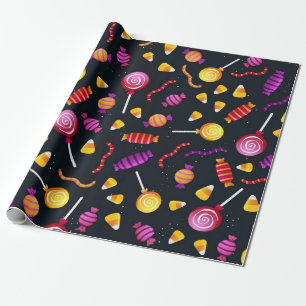 Papel De Regalo Patrón de caramelos de Halloween