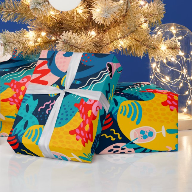 Papel De Regalo Patrón de carnaval colorido (Vacaciones)