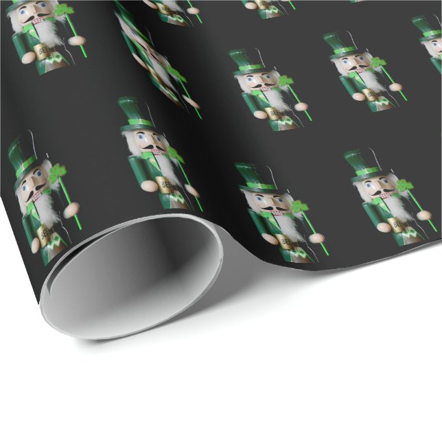 Papel De Regalo Patrón de Cascanueces Irlandés (Esquina del rollo)