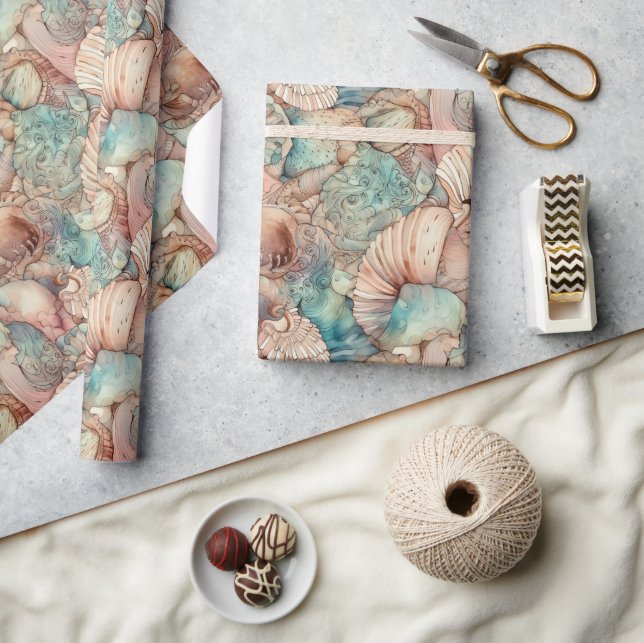 Papel De Regalo Patrón de castillos estilo Art Nouveau (Artesanía)