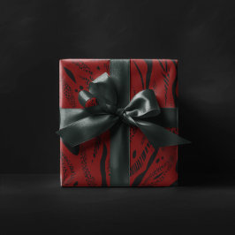 Papel De Regalo patrón de cebra rojo