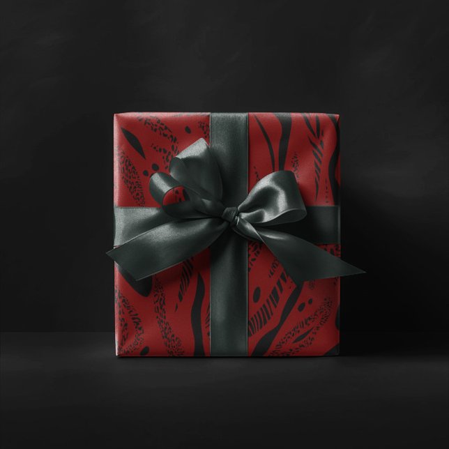 Papel De Regalo patrón de cebra rojo (Subido por el creador)