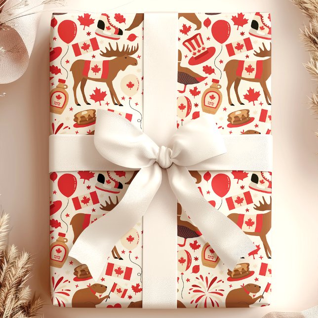 Papel De Regalo Patrón de celebración del Día de Canadá (Subido por el creador)