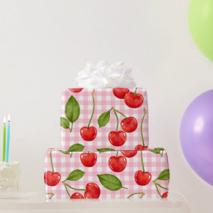 Papel De Regalo Patrón de cerezo rojo dulce