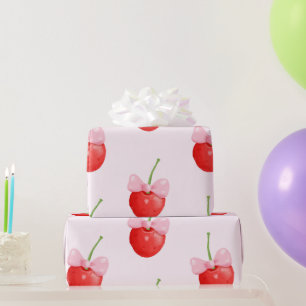 Papel De Regalo Patrón de cerezo rojo dulce