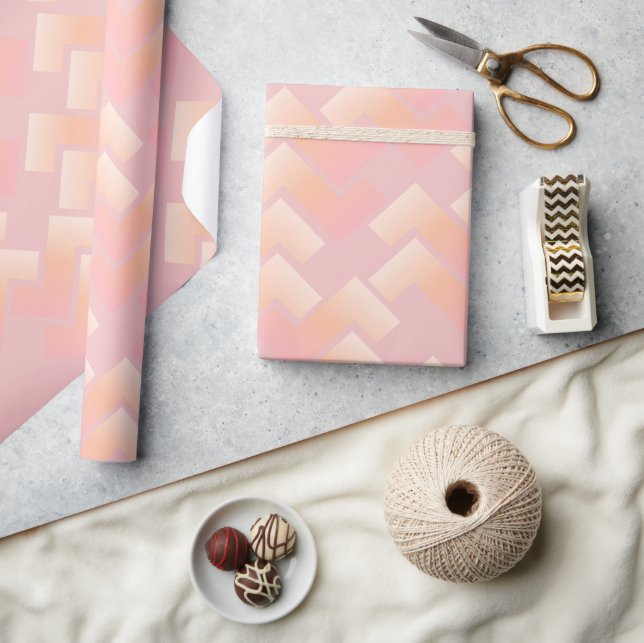 Papel De Regalo Patrón de cheurón de paquetería suave (Artesanía)