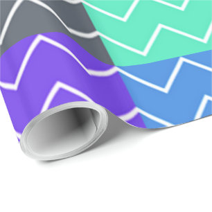 Papel De Regalo Patrón de Chevron fresco de colores brillantes
