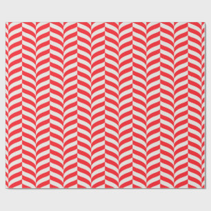 Papel De Regalo Patrón de Chevron Retro Geométrico de Candy Cane T