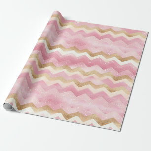 Papel De Regalo Patrón de Chevron rosa esparcido