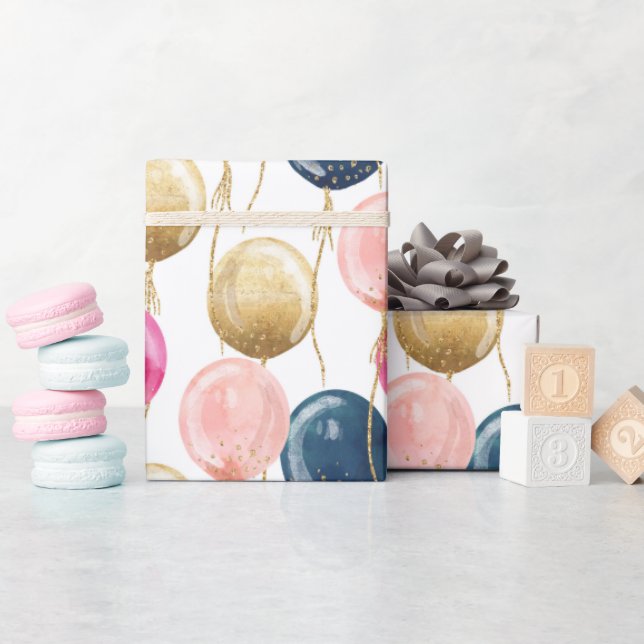 Papel De Regalo Patrón de Chica de cumpleaños (Baby Shower)