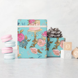 Papel De Regalo Patrón de Chica de cumpleaños