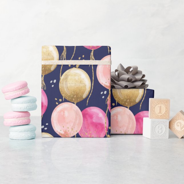 Papel De Regalo Patrón de Chica de cumpleaños (Baby Shower)