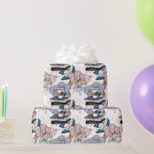 Papel De Regalo Patrón de Chica de viajes