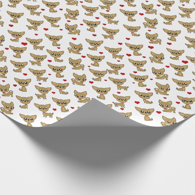 Papel De Regalo Patrón de Chihuahua (Esquina)