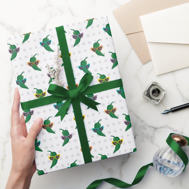 Papel De Regalo Patrón de Chile verde de tonos Guay (Subido por el creador)