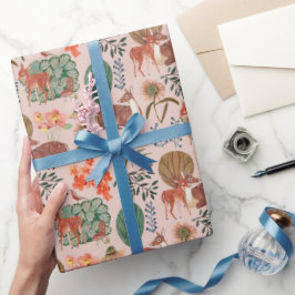 Papel De Regalo patrón de ciervo del bosque