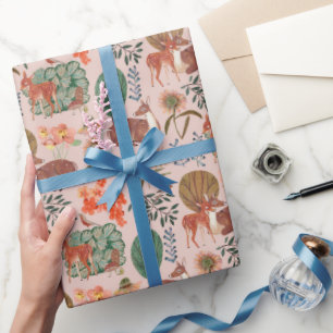 Papel De Regalo Patrón de ciervos de Woodland