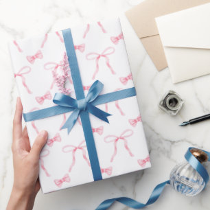 Papel De Regalo Patrón de cinta rosada
