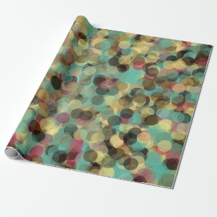 Papel De Regalo patrón de círculo azul y verde rosado abstracto