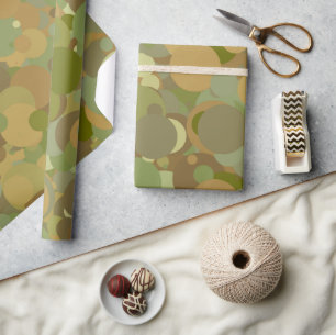 Papel De Regalo Patrón de círculo de camuflaje del desierto