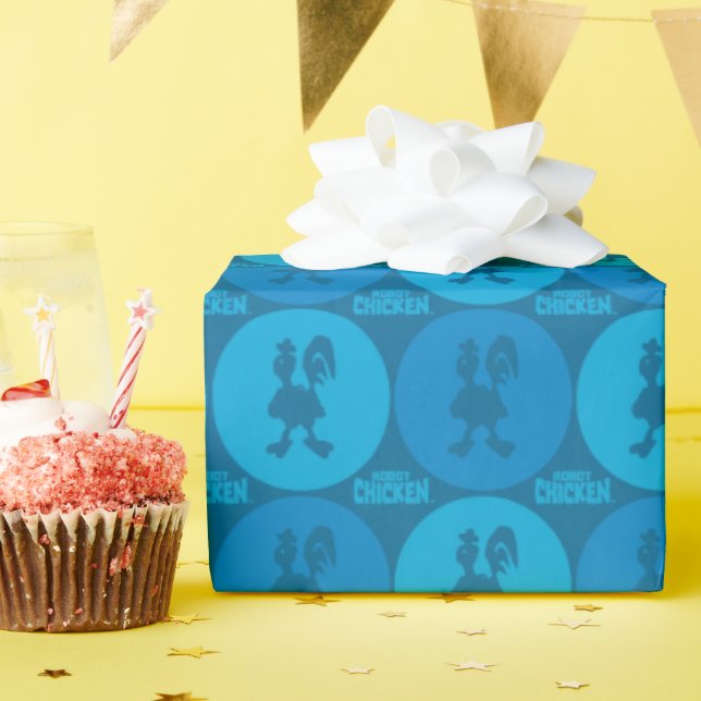 Papel De Regalo Patrón de círculo de pollo robot (Fiesta de cumpleaños )