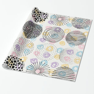 Papel De Regalo Patrón de Círculos de mano moderna