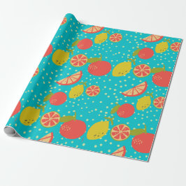 Papel De Regalo patrón de cítricos