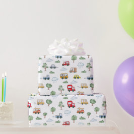 Papel De Regalo Patrón de coches