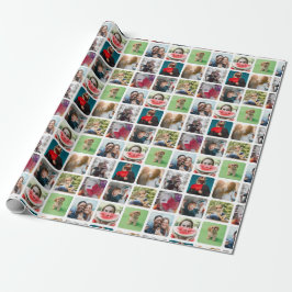 Papel De Regalo Patrón de Collage de fotos Fiesta moderno