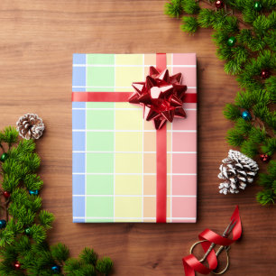 Papel De Regalo Patrón de color arcoiris pastel