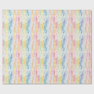 Papel De Regalo Patrón de color de agua colorido con puntos y raya