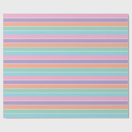 Papel De Regalo Patrón de colores a rayas retro