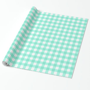 Papel De Regalo Patrón de comprobación de Gingham del Clásico Verd