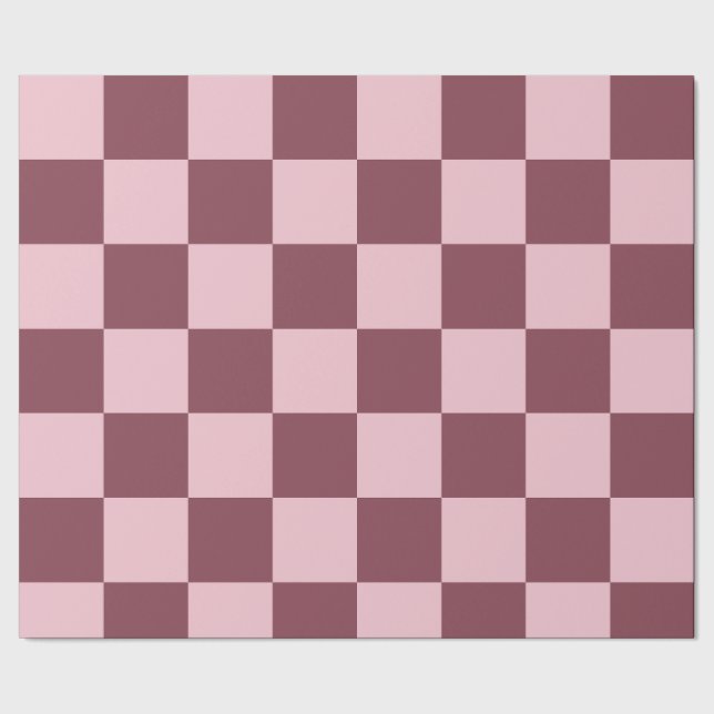 Papel De Regalo Patrón de comprobación del Rosa de polvo (Costura)