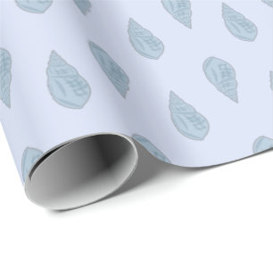 Papel De Regalo Patrón de conchas azules .
