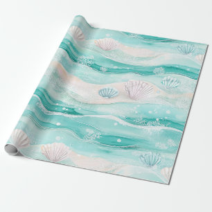 Papel De Regalo Patrón de conchas de playa de verano
