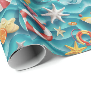 Papel De Regalo Patrón de conchas de playa lindas