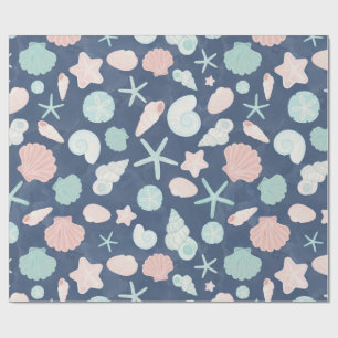 Papel De Regalo patrón de conchas marinas