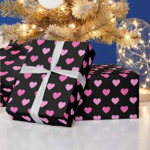 Papel De Regalo Patrón de Conciencia del Cáncer de Mama Corazón Ro