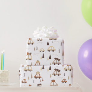 Papel De Regalo Patrón de conducción para navidades