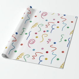 Papel De Regalo Patrón de confeti de fiesta de colores