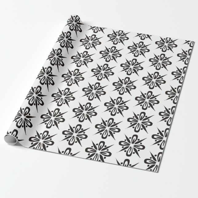 Papel De Regalo Patrón de copo de nieve (Desenrollado)