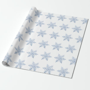 Papel De Regalo Patrón de copo de nieve con purpurina