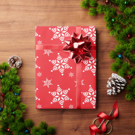 Papel De Regalo Patrón de copo de nieve, copos de nieve blancos, n