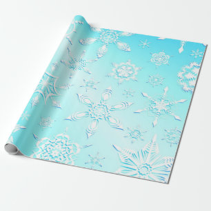 Papel De Regalo Patrón de copos de nieve de cristal